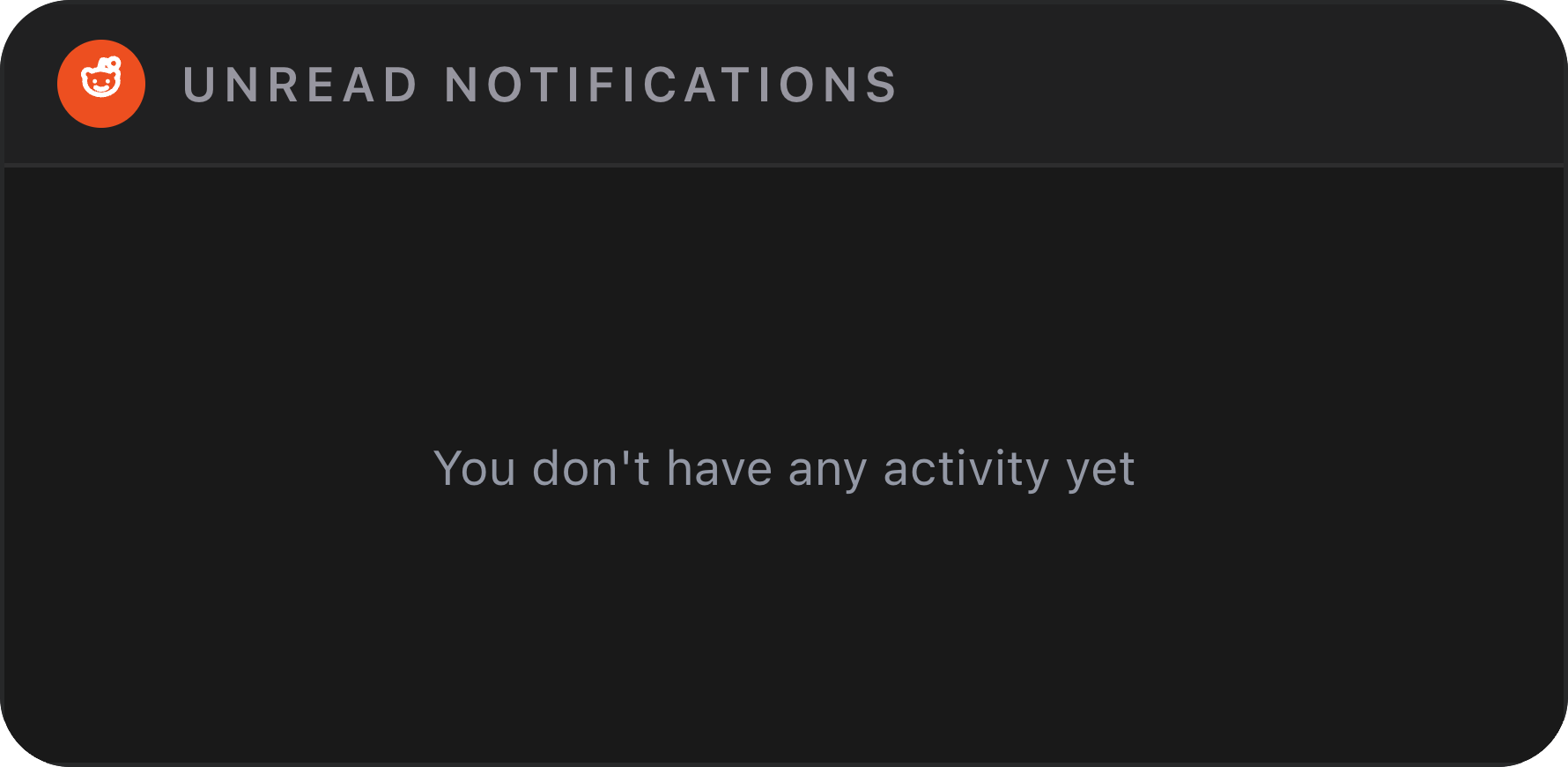Reddit Unread Notifications desktop widget preview
